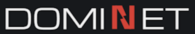 DOMINET wordmark with the connected-bolt N