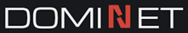 DOMINET wordmark with the split-bolt N